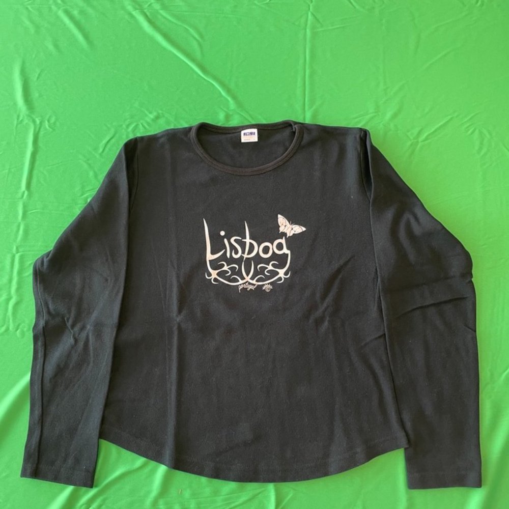 Ladies Top By Sol’s 100% Cotton Black Long Sleeve,